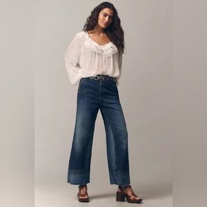 Pilcro Tailored Rework High-Rise Wide-Leg Jeans